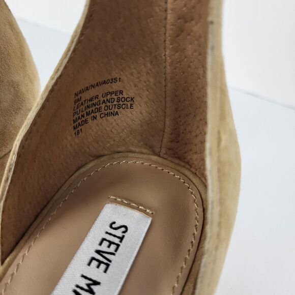 Steve Madden Irenee Tan Nubuck Block Heel Nubuck 9 US - Picture 8 of 14